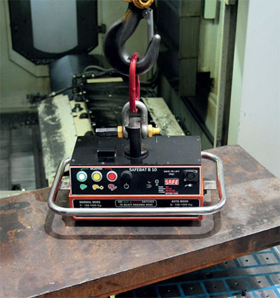 SafeBat lifting a rectangular plate